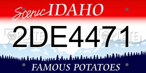 2DE4471 Idaho License Plate