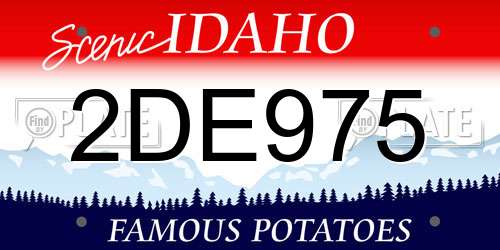 2DE975 Idaho License Plate