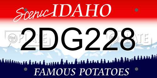 2DG228 Idaho License Plate