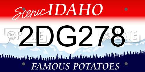 2DG278 Idaho License Plate