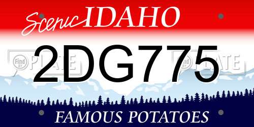 2DG775 Idaho License Plate