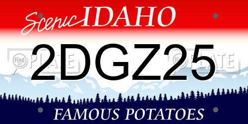 2DGZ25 Idaho License Plate