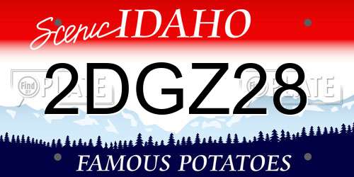 2DGZ28 Idaho License Plate
