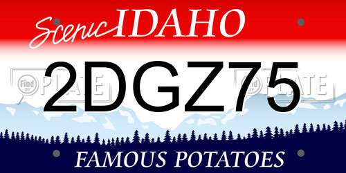 2DGZ75 Idaho License Plate