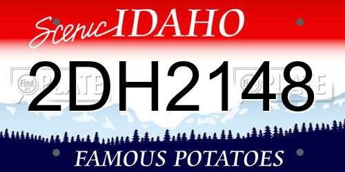 2DH2148 Idaho License Plate