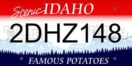 2DHZ148 Idaho License Plate