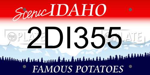 2DI355 Idaho License Plate