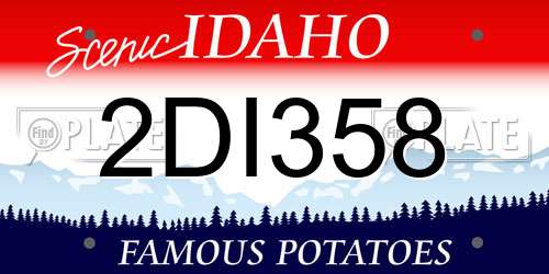 2DI358 Idaho License Plate