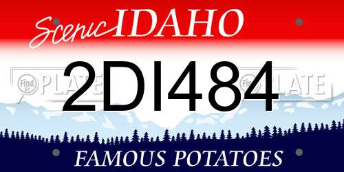 2DI484 Idaho License Plate