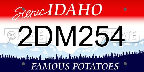 2DM254 Idaho License Plate