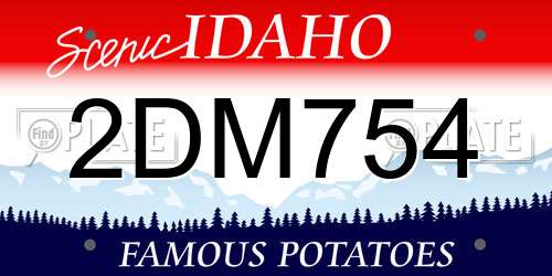 2DM754 Idaho License Plate
