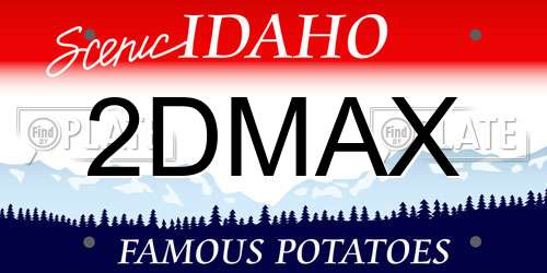 2DMAX Idaho License Plate