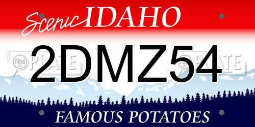 2DMZ54 Idaho License Plate