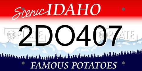 2DO407 Idaho License Plate