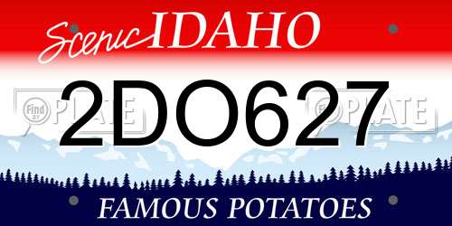 2DO627 Idaho License Plate