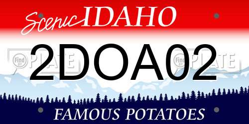 2DOA02 Idaho License Plate