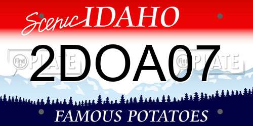 2DOA07 Idaho License Plate