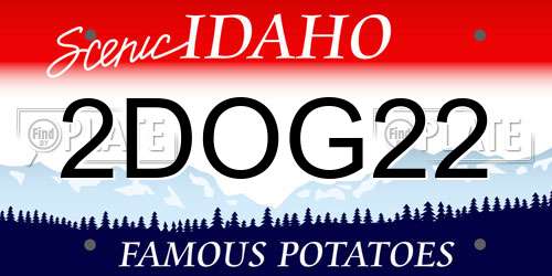 2DOG22 Idaho License Plate
