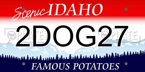 2DOG27 Idaho License Plate