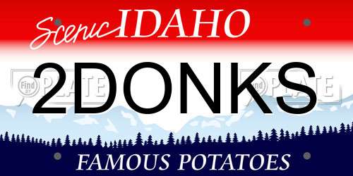 2DONKS Idaho License Plate