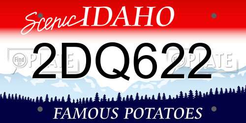 2DQ622 Idaho License Plate