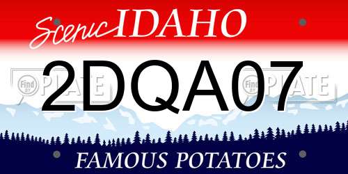 2DQA07 Idaho License Plate