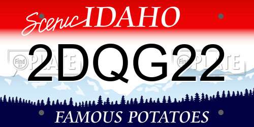 2DQG22 Idaho License Plate