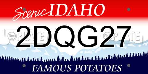 2DQG27 Idaho License Plate