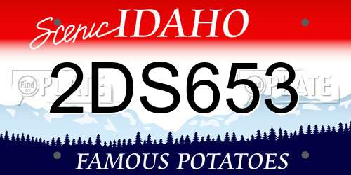 2DS653 Idaho License Plate