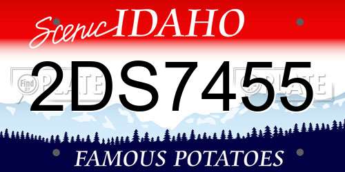 2DS7455 Idaho License Plate