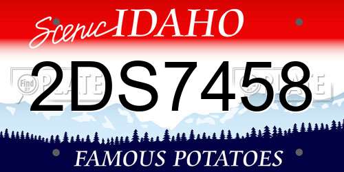 2DS7458 Idaho License Plate
