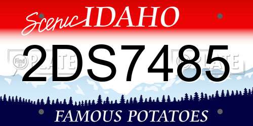 2DS7485 Idaho License Plate