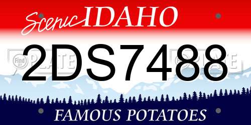 2DS7488 Idaho License Plate