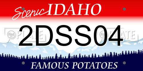 2DSS04 Idaho License Plate