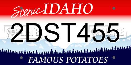 2DST455 Idaho License Plate