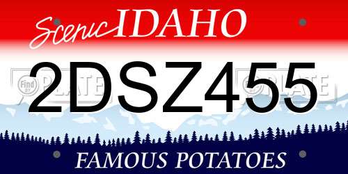 2DSZ455 Idaho License Plate