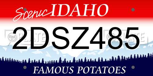2DSZ485 Idaho License Plate