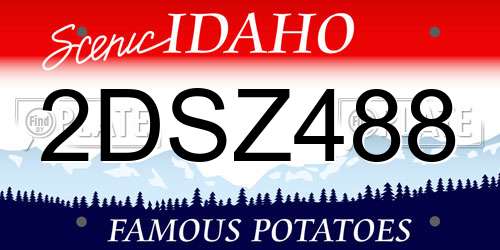2DSZ488 Idaho License Plate