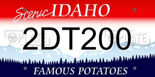 2DT200 Idaho License Plate