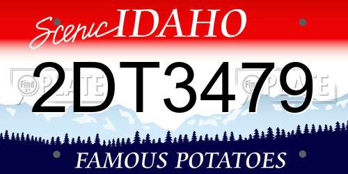 2DT3479 Idaho License Plate