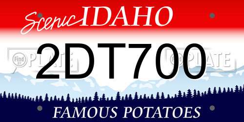 2DT700 Idaho License Plate