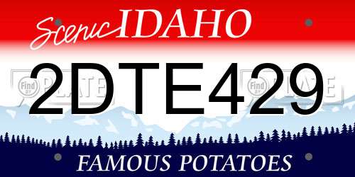 2DTE429 Idaho License Plate