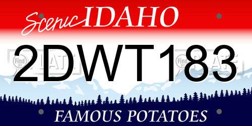 2DWT183 Idaho License Plate