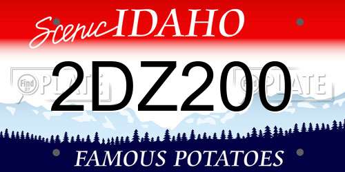 2DZ200 Idaho License Plate