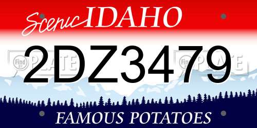 2DZ3479 Idaho License Plate