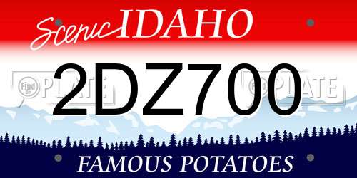 2DZ700 Idaho License Plate