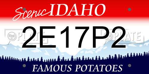 2E17P2 Idaho License Plate