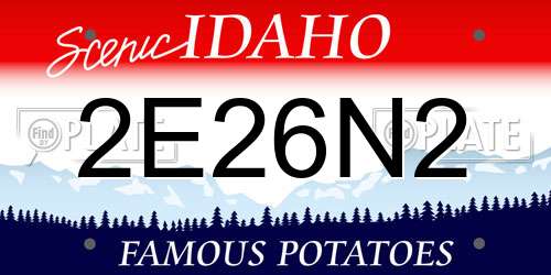 2E26N2 Idaho License Plate