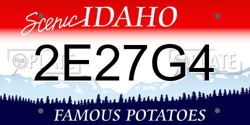 2E27G4 Idaho License Plate