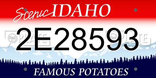 2E28593 Idaho License Plate